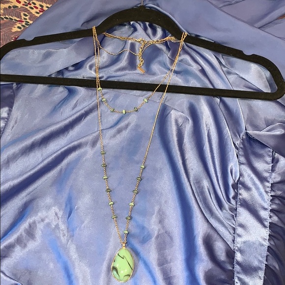 Bauble Bar gold layered stone necklace - Picture 2 of 3